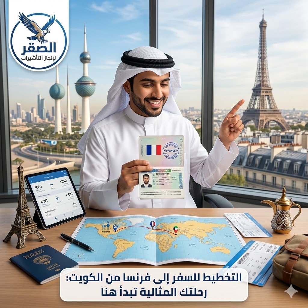 التخطيط للسفر إلى فرنسا من الكويت