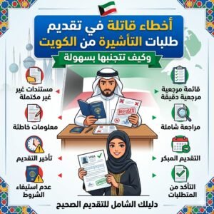 أخطاء قاتلة في تقديم طلبات التأشيرة من الكويت وكيف تتجنبها