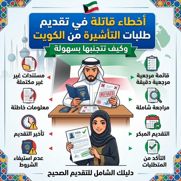 أخطاء طلب التأشيرة من الكويت