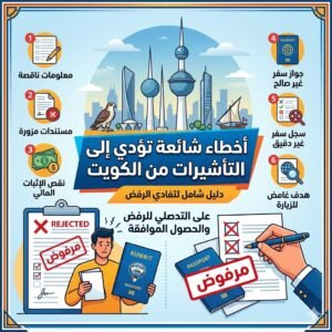 أخطاء شائعة تؤدي إلى رفض التأشيرات من الكويت (وتفاديها خطوة بخطوة)
