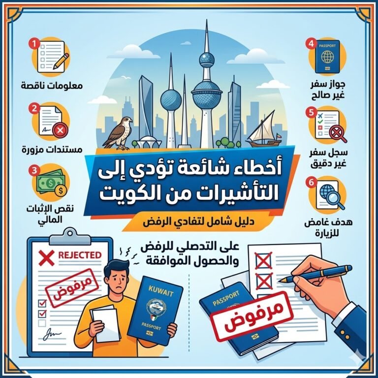 أسباب رفض التأشيرة من الكويت وأهم الأخطاء الشائعة التي تؤدي إلى رفض الفيزا