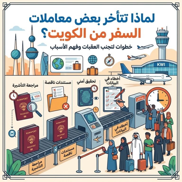 تأخر معاملات السفر من الكويت